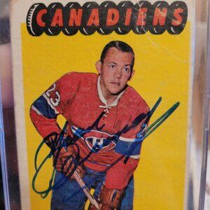 1965 TOPPS #76 YVON YVAN COURNOYER AUTOGRAPHED SIGNED ROOKIE CARD Vintage